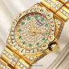 Chopard Lady 18K Yellow Gold Pave Emerald Dial Diamond Bezel Bracelet Second Hand Watch Collectors 4