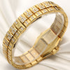 Chopard Lady 18K Yellow Gold Pave Emerald Dial Diamond Bezel Bracelet Second Hand Watch Collectors 8