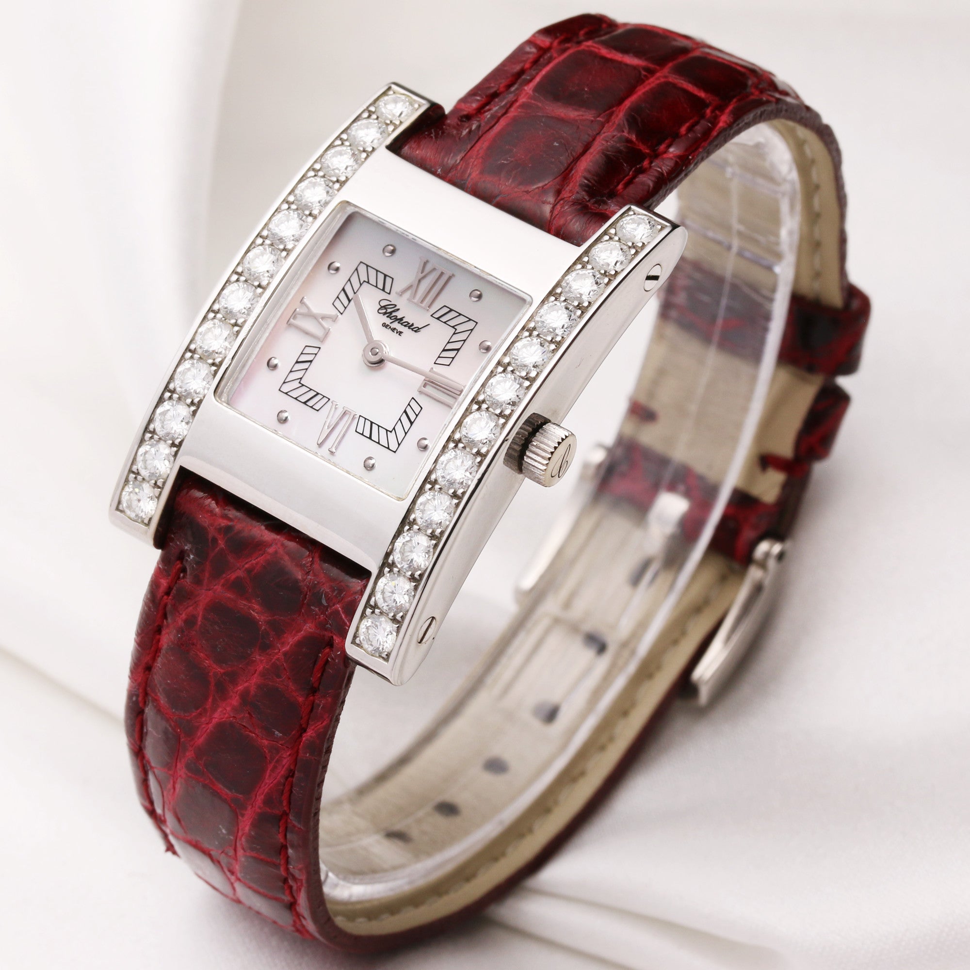 Chopard Your Hour 445 1 18K White Gold Diamond Second Hand Watch Collectors 3