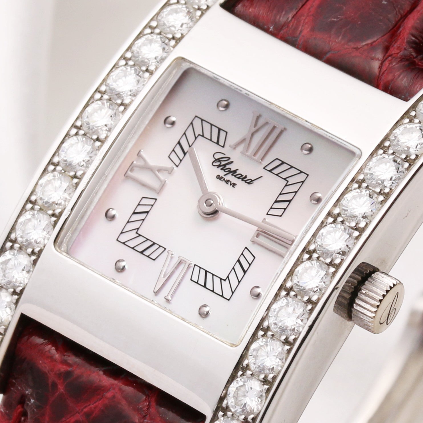Chopard Your Hour 445 1 18K White Gold Diamond Second Hand Watch Collectors 4