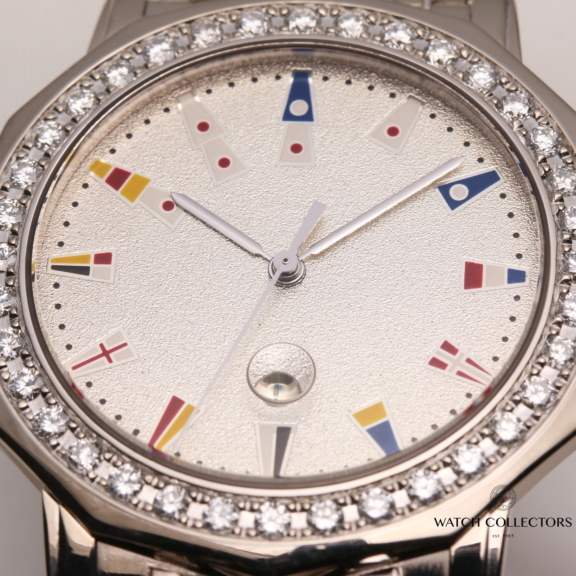 Corum Admiral s Cup 18K White Gold Diamond Bezel