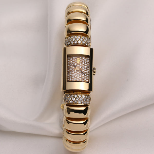 Corum 18K Yellow Gold Pave Diamond Dial & Shoulders – Watch Collectors