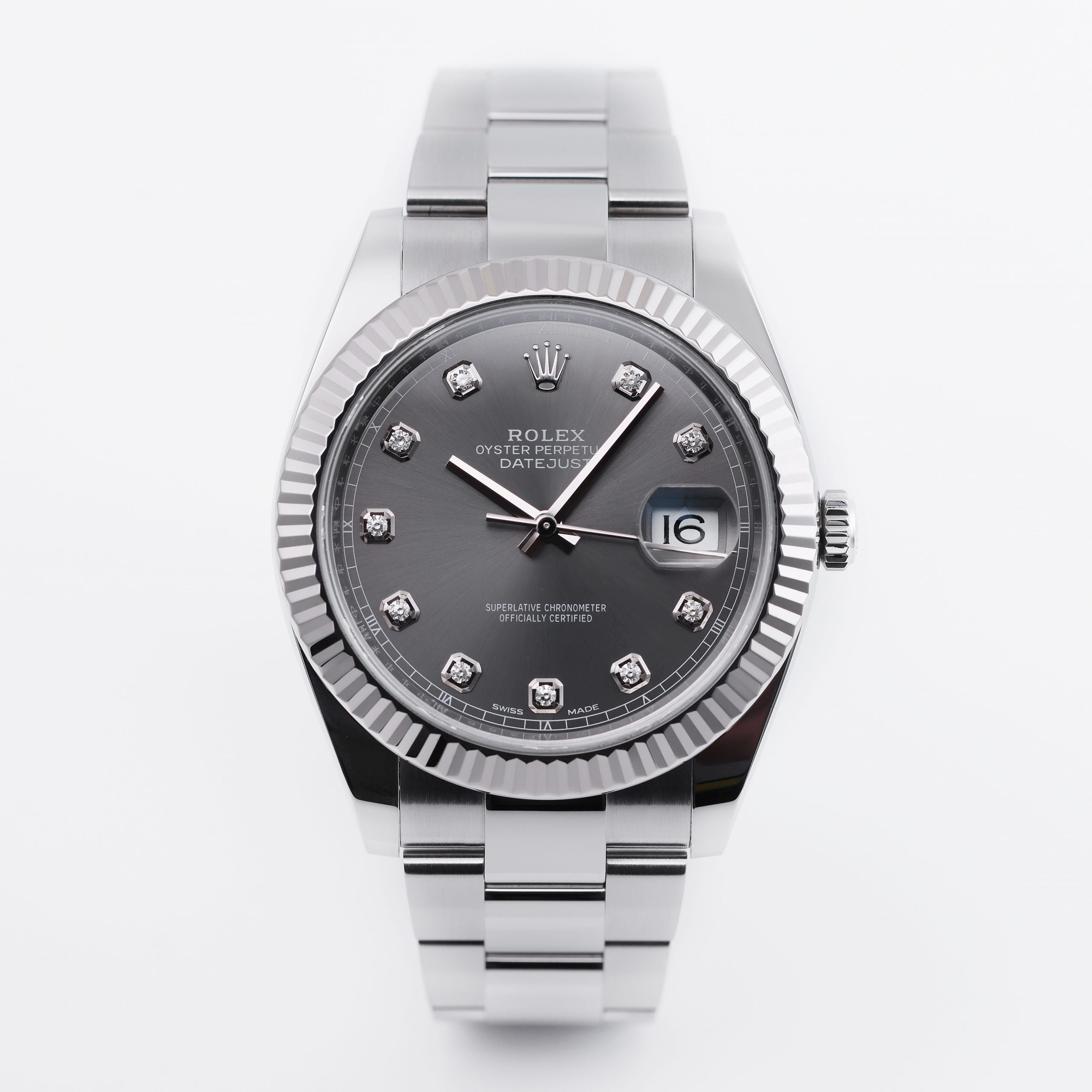 Rolex DateJust 41 | REF. 126334 | Rhodium Diamond Dial | Stainless Ste ...