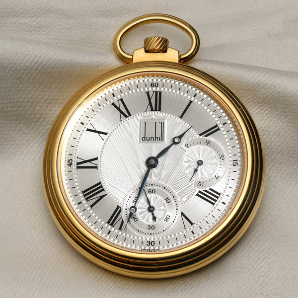 Dunhill Pocket Watch 18K Yellow Gold Second Hand Watch Collectors 1