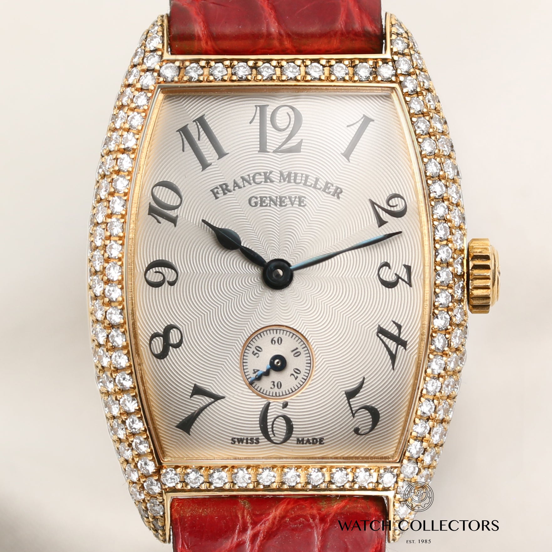 Franck Muller Cintree Curvex 1751 S6 PM D 18k Yellow Gold diamond bezel