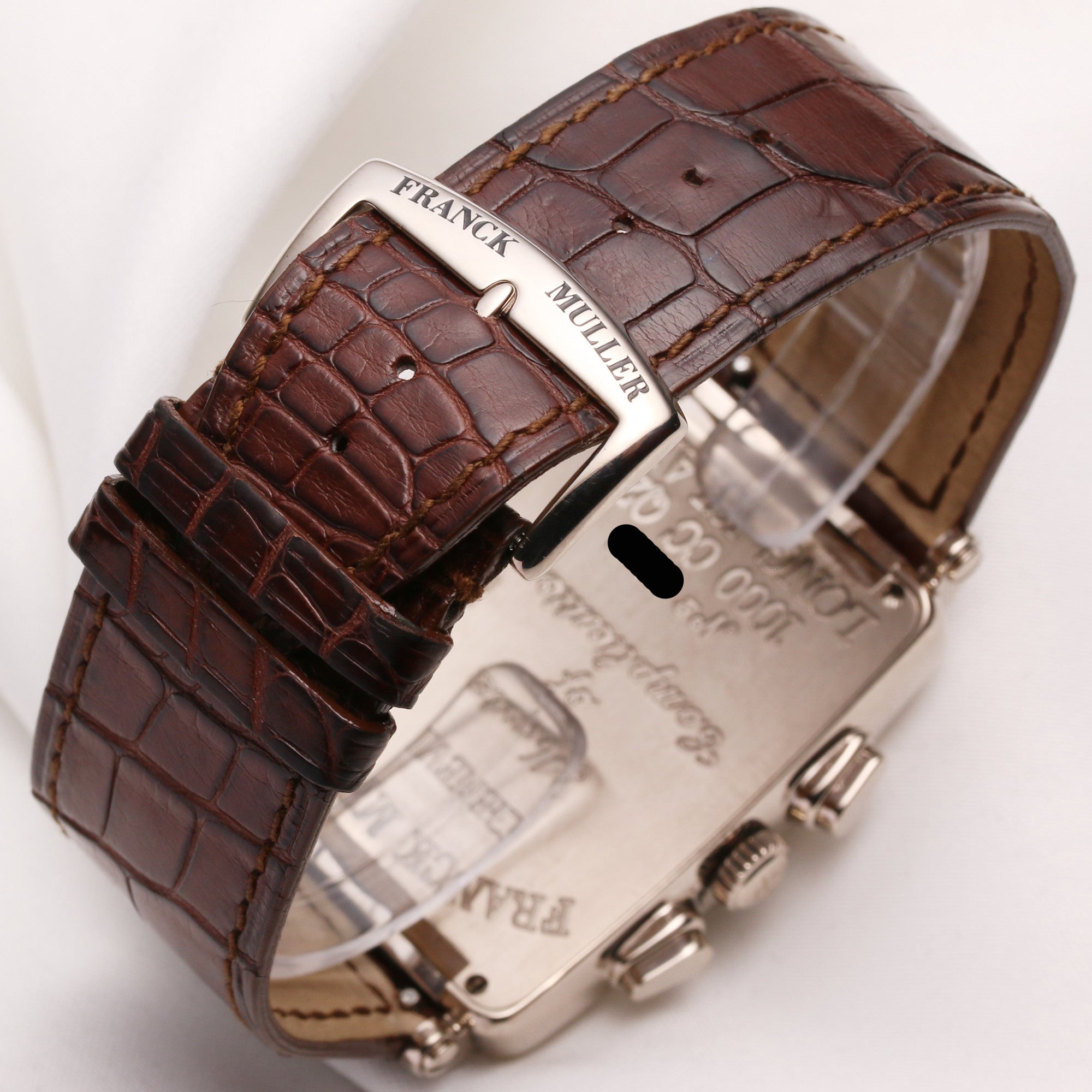 Franck Muller Long Island Chronograph 1000 CC QZ 18K White Gold Second Hand Watch Collectors 5