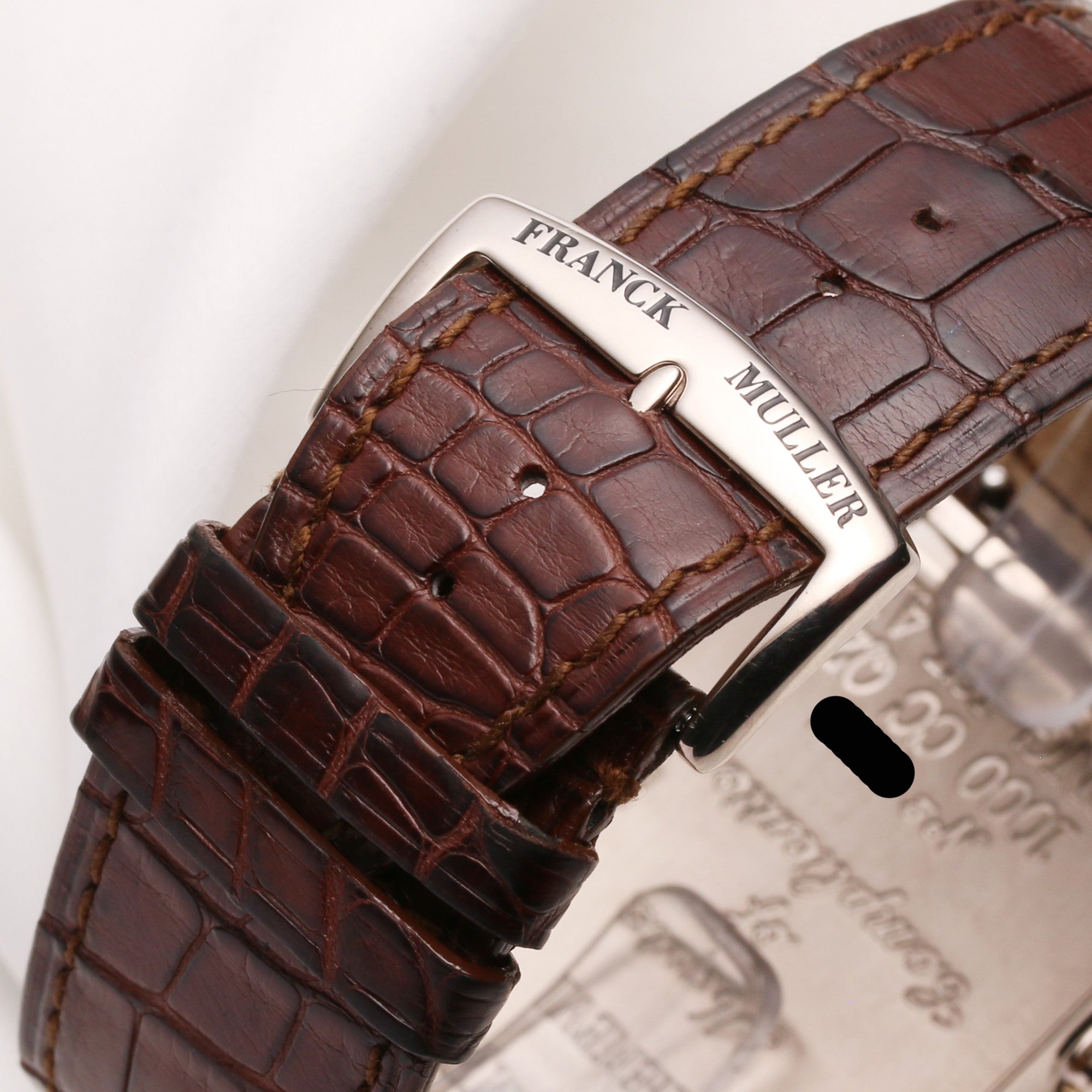 Franck Muller Long Island Chronograph 1000 CC QZ 18K White Gold Second Hand Watch Collectors 7