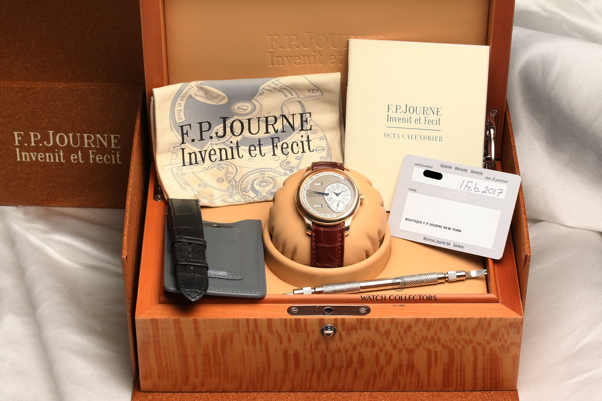 Full Set F.P.Journe Octa Calendier 18K Rose Gold Second Hand Watch Collectors 11