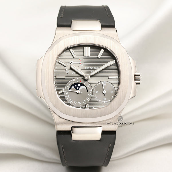 Full Set Patek Philippe Nautilus 5712G-001 18K White Gold Second Hand Watch Collectors 1