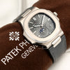 Full Set Patek Philippe Nautilus 5712G-001 18K White Gold Second Hand Watch Collectors 5