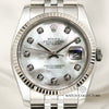 Full Set Rolex DateJust 116234 Stainless Steel 18K White Gold Bezel Second Hand Watch Collectors 2