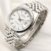 Full Set Rolex DateJust 116234 Stainless Steel 18K White Gold Bezel Second Hand Watch Collectors 3