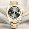 Full Set Rolex DateJust 41 126333 Steel & Gold Wimbeldon Dial Second Hand Watch Collectors 1