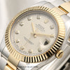 Full Set Rolex DateJust II 116333 Steel & Gold Diamond Dial Second Hand Watch Collectors 4