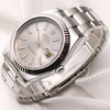 Full-Set-Rolex-DateJust-II-116334-Stainless-Steel-18K-White-Gold-Bezel-Second-Hand-Watch-Collectors-3