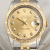 Full Set Rolex DateJust Turnograph 16263 Steel & Gold Champagne Diamond Dial Second Hand Watch Collectors 2