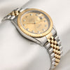 Full Set Rolex DateJust Turnograph 16263 Steel & Gold Champagne Diamond Dial Second Hand Watch Collectors 4