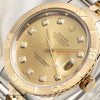 Full Set Rolex DateJust Turnograph 16263 Steel & Gold Champagne Diamond Dial Second Hand Watch Collectors 5