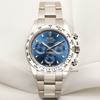 Full Set Rolex Daytona 116509 18K White Gold Blue Dial Second Hand Watch Collectors 1