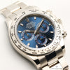 Full Set Rolex Daytona 116509 18K White Gold Blue Dial Second Hand Watch Collectors 3