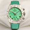 Full Set Rolex Daytona Green Beach 116519 18K White Gold Second Hand Watch Collectors 1