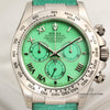 Full Set Rolex Daytona Green Beach 116519 18K White Gold Second Hand Watch Collectors 2