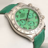 Full Set Rolex Daytona Green Beach 116519 18K White Gold Second Hand Watch Collectors 5