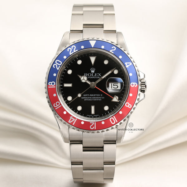 Full Set Rolex GMT-Master II 16710 Pepsi Stainless Steel Second Hand Watch Collectors 1