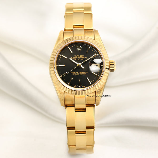 Full Set Rolex Lady DateJust 79178 18K Yellow Gold Second Hand Watch Collectors 1