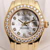 Full Set Rolex Lady DateJust Pearlmaster 80298 18K Yellow Gold MOP Diamond Dial & Bezel Second Hand Watch Collectors 2