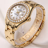 Full Set Rolex Lady DateJust Pearlmaster 80298 18K Yellow Gold MOP Diamond Dial & Bezel Second Hand Watch Collectors 3