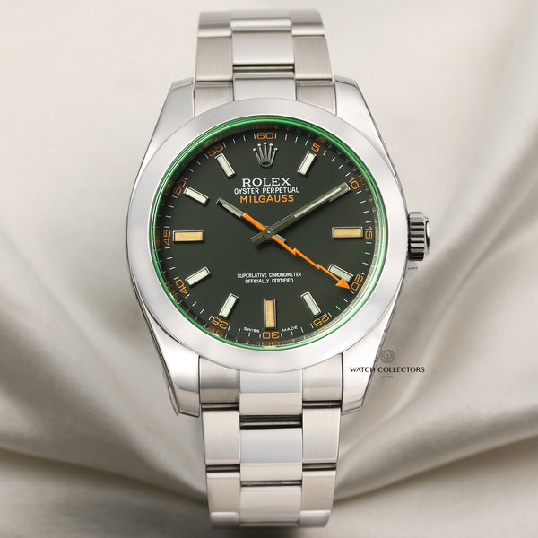 Full Set Rolex Milgauss 116400GV Stainless Steel Second Hand Watch Collectors 1