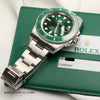 Full-Set Rolex Submariner 116610LV Green Dial & Bezel Stainless Steel Second Hand Watch Collectors 10