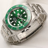 Full-Set Rolex Submariner 116610LV Green Dial & Bezel Stainless Steel Second Hand Watch Collectors 3