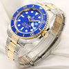 Full Set Rolex Submariner 116613LB Blue Ceramic Steel & Gold Second Hand Watch Collectors 3