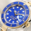 Full Set Rolex Submariner 116613LB Blue Ceramic Steel & Gold Second Hand Watch Collectors 4