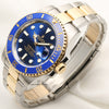 Full Set Rolex Submariner 116613LB Steel & Gold Blue Bezel Second Hand Watch Collectors 3