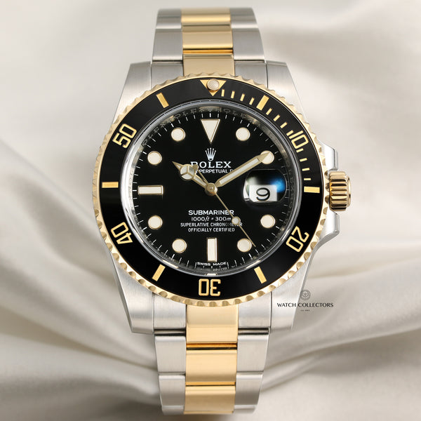Full Set Rolex Submariner 116613LN Steel & Gold Black Second Hand Watch Collectors 1