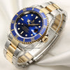 Full Set Rolex Submariner 16613 Steel & Gold Blue Second Hand Watch Collectors 3