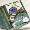 Full Set Rolex Submariner 16613 Steel & Gold Blue Second Hand Watch Collectors 9