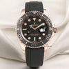 Full Set Rolex Yacht-Master 116655 18K Rose Gold Second Hand Watch Collectors 1