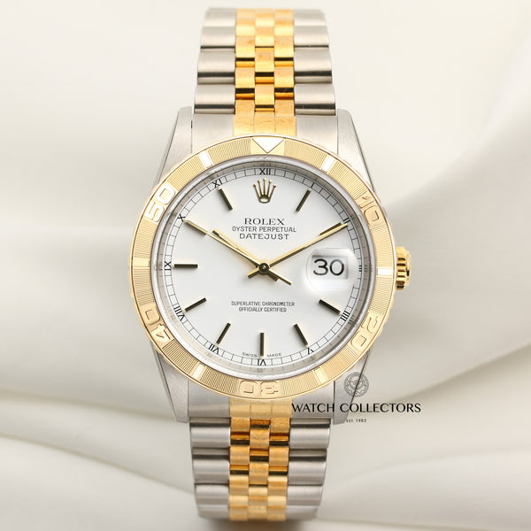 Full-Set Unworn Rolex DateJust Turn-O-Graph Steel & Gold 16263 Second Hand Watch Collectors 1