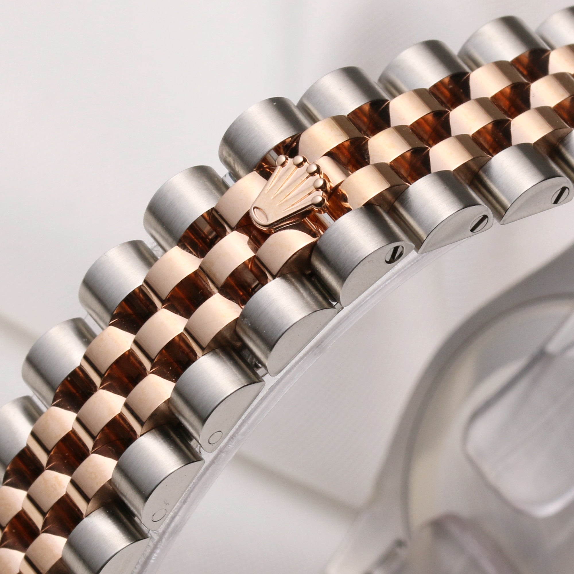 Full Set Unworn Rolex Midsize DateJust 178271 Steel & Rose Gold Purple Diamond Dial Second Hand Watch Collectors 6