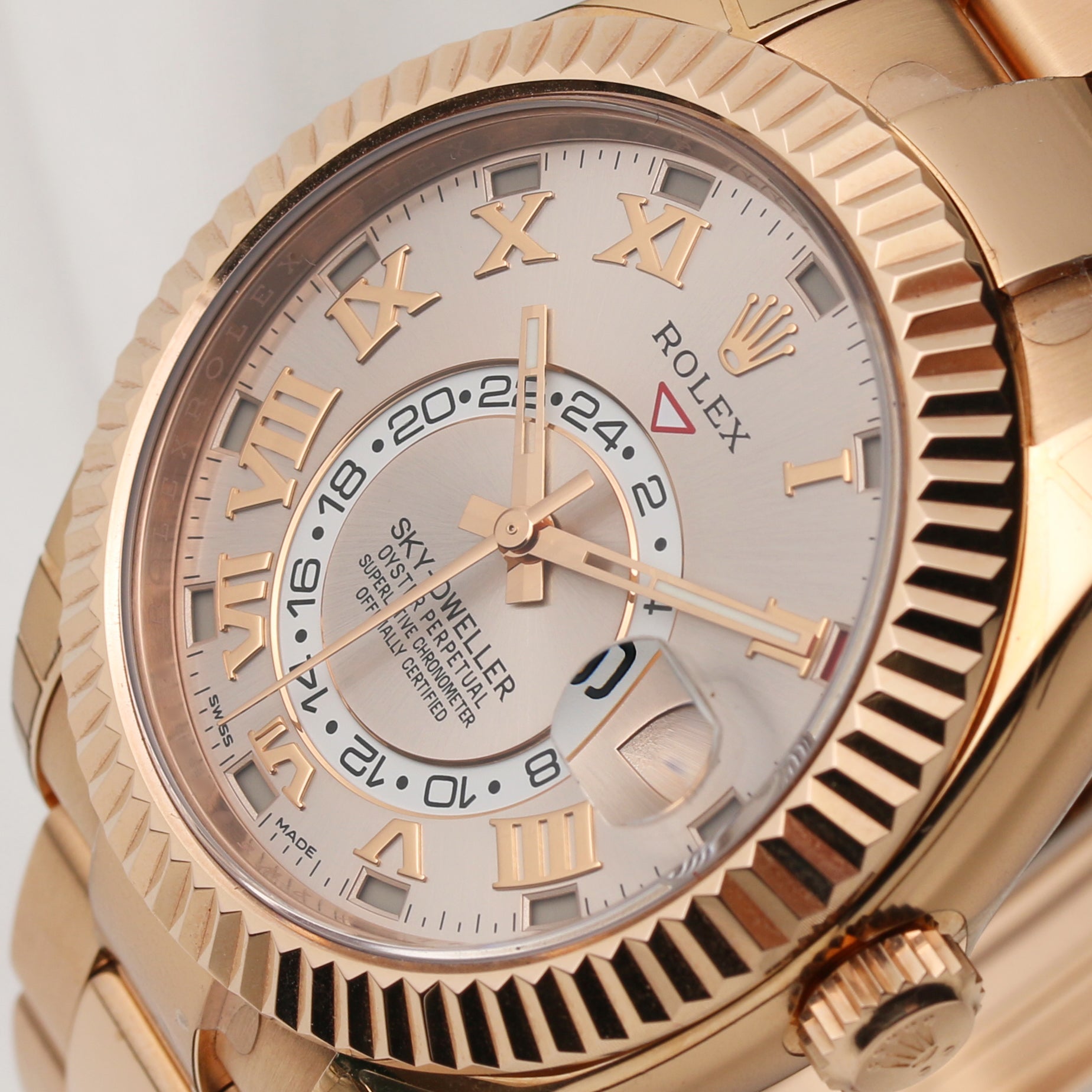 Full Set Unworn Rolex Sky-Dweller 326935 18K Rose Gold Second Hand Watch Collectors 4