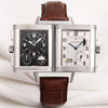 Full set Jaeger Le-Coultre Reverso Grande Date GMT 240.8.18 Q3028420 Stainless Steel Second Hand Watch Collectors 1