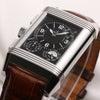 Full set Jaeger Le-Coultre Reverso Grande Date GMT 240.8.18 Q3028420 Stainless Steel Second Hand Watch Collectors 4