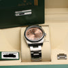 Fullset Rolex Air-King 114200 Pink Dial Stainless Steel Second Hand Watch Collectors 10