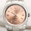 Fullset Rolex Air-King 114200 Pink Dial Stainless Steel Second Hand Watch Collectors 2
