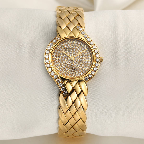 Graff 18K Yellow Gold Pave Diamond Second Hand Watch Collectors 1