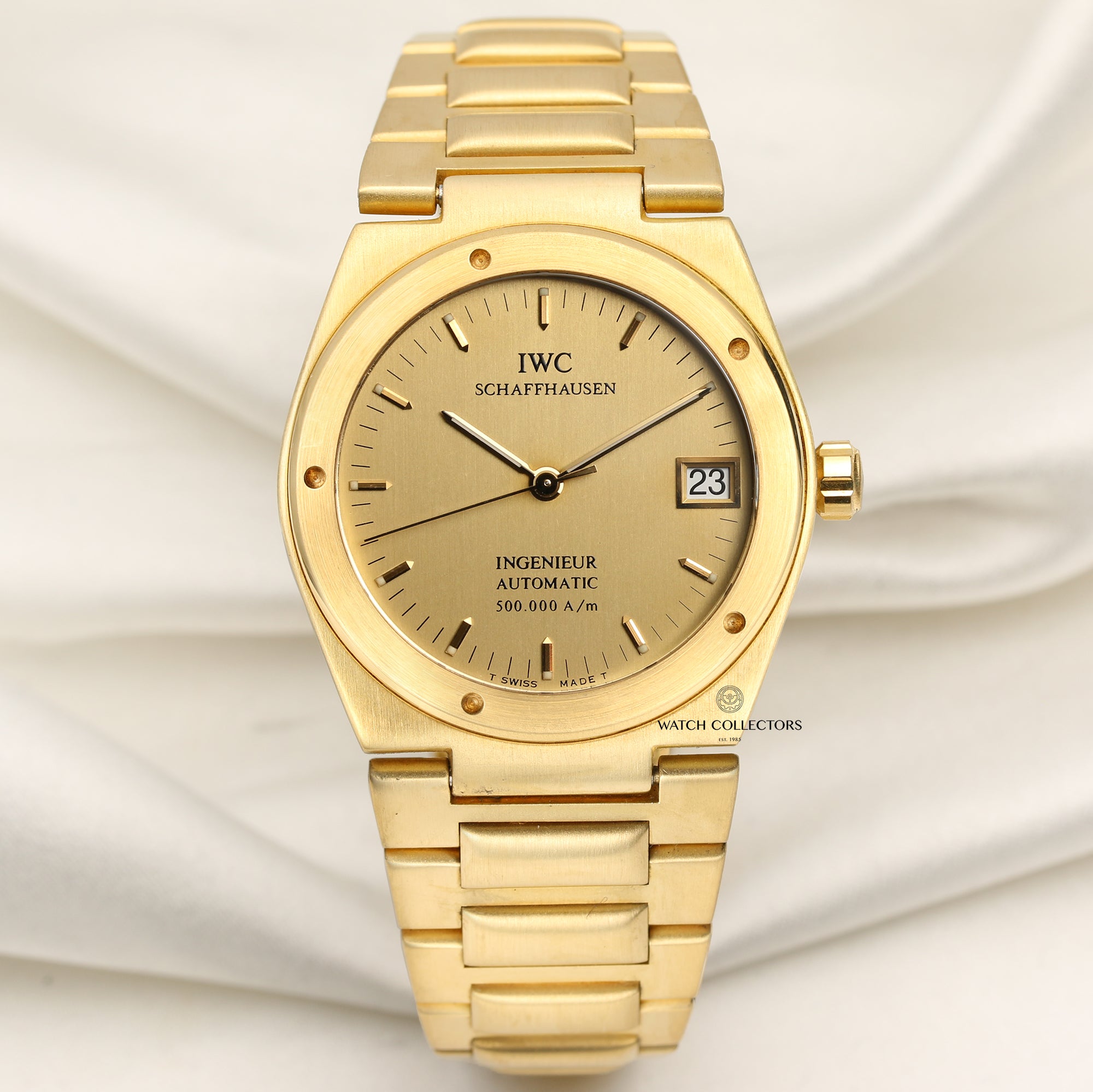 IWC 18K Yellow Gold Second Hand Watch Collectors 1